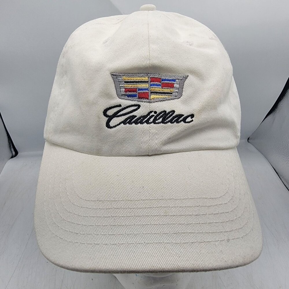 Cadillac Logo Cap By Quake City Caps White Hat Cap Adults Casual Outdoors